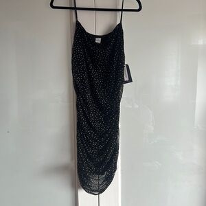 Fitted polka dot dress